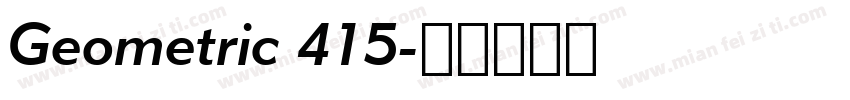 Geometric 415字体转换